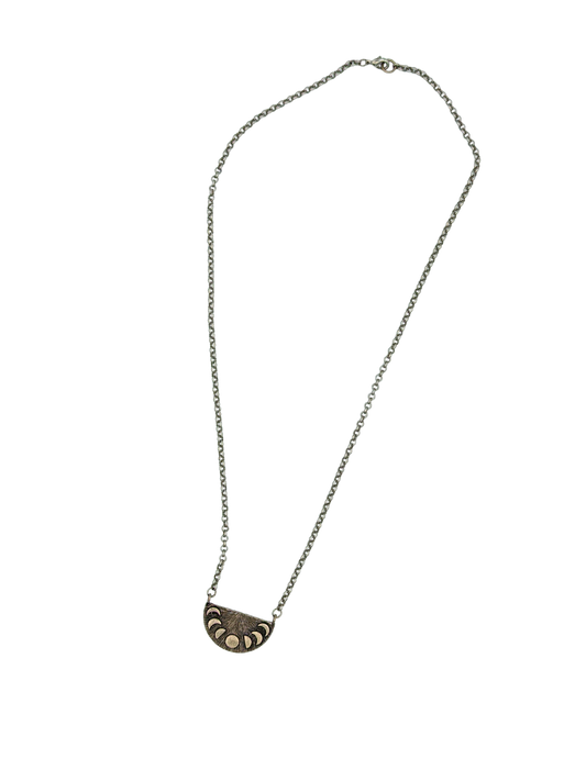 The Moon Phase Necklace in Silver