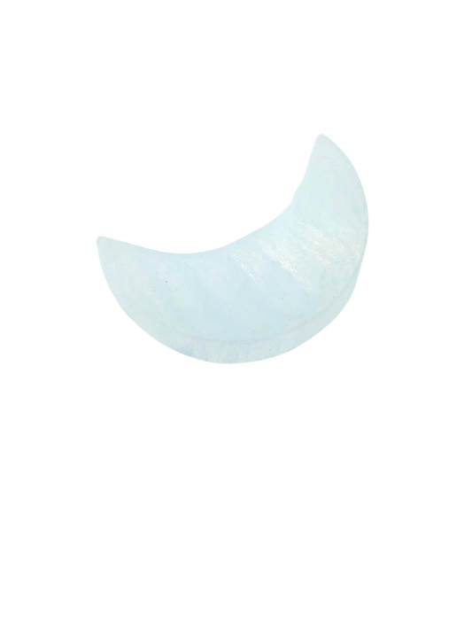 A Crescent Moon Selenite Charger