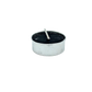 A black tea light candle