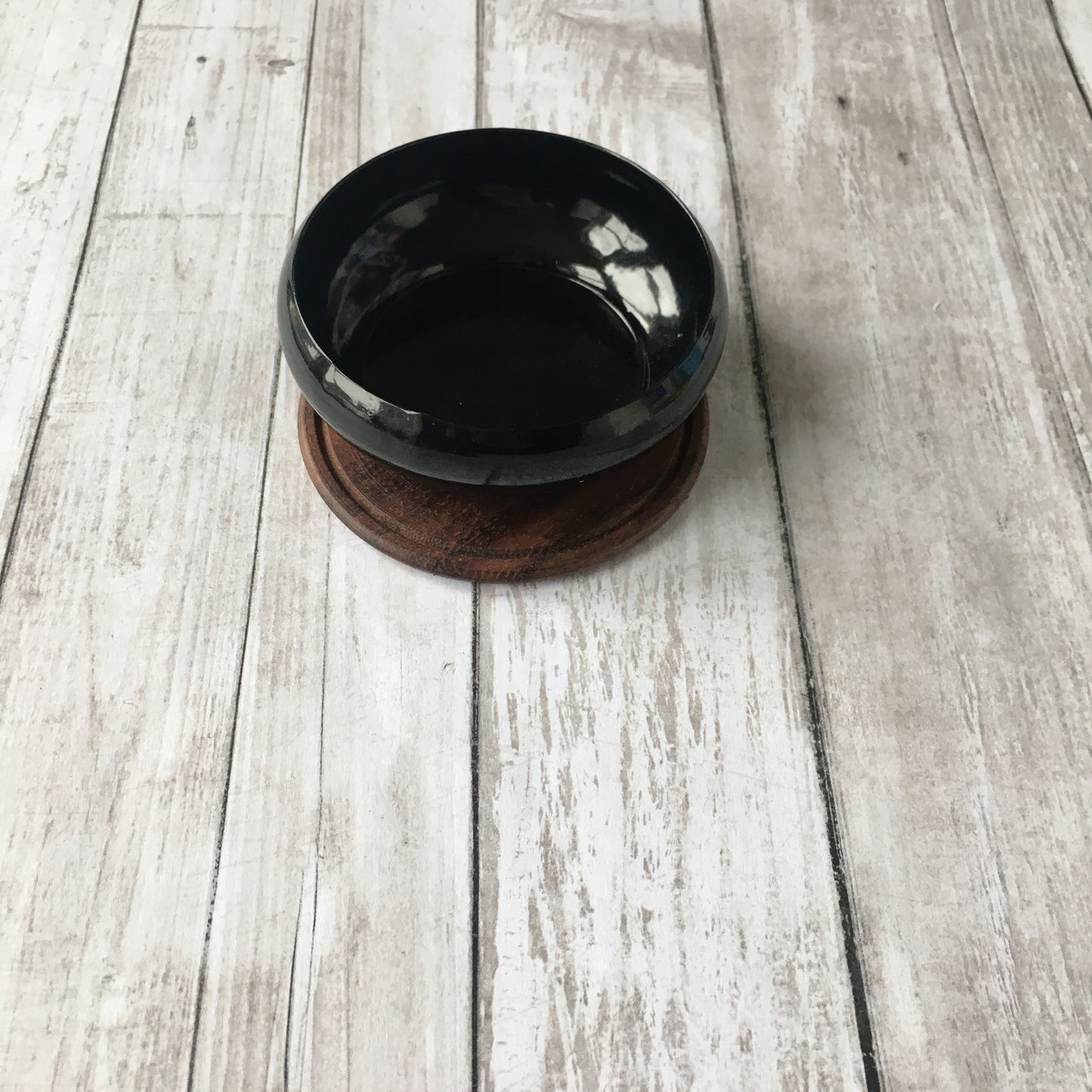 Burning Herb Cauldron with wooden plate