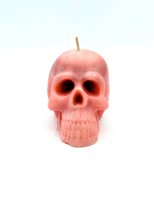 The Pink Skull Candle